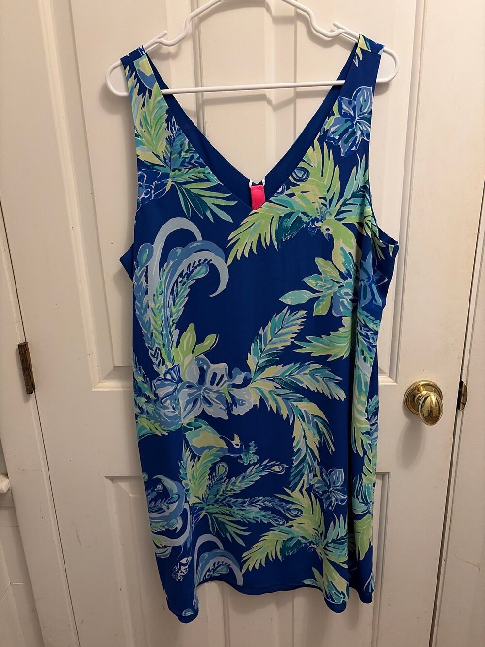 Lilly Pulitzer Reversible Florin V-Neck Dress Nest to Nothing XL 403AC6-30321